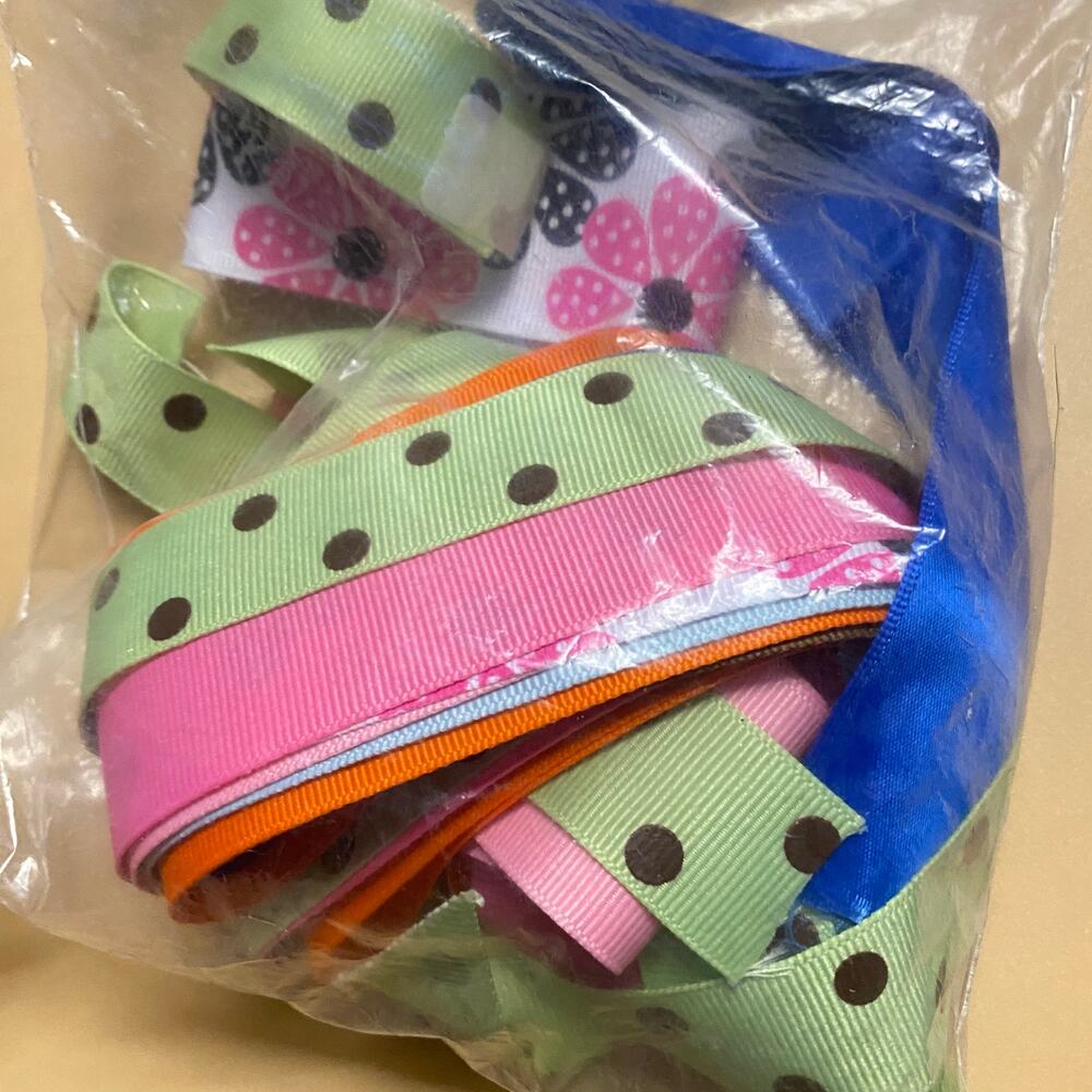 Large Vintage Miscellaneous Multicolored Ribbon Bundle Lot - Picture 9 of 16